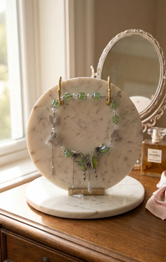 butterfly crystal statement choker